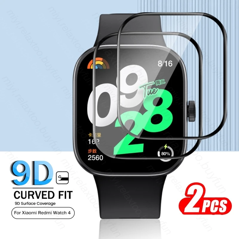 

Защитное стекло 9D для смарт-часов Xiaomi Redmi 4 M2314W1, 2 шт.