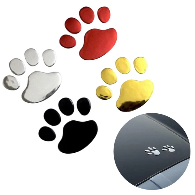 Car Stickers Creative Decals Paw 3D Animal Dog Cat Foot Prints Decal Car Motocycle Sticker Car Accessories