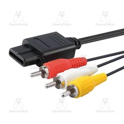 High Quality AV Cable - 1.8M/6ft TV Audio Video Composite Cord for Retro Gaming Consoles (Black)