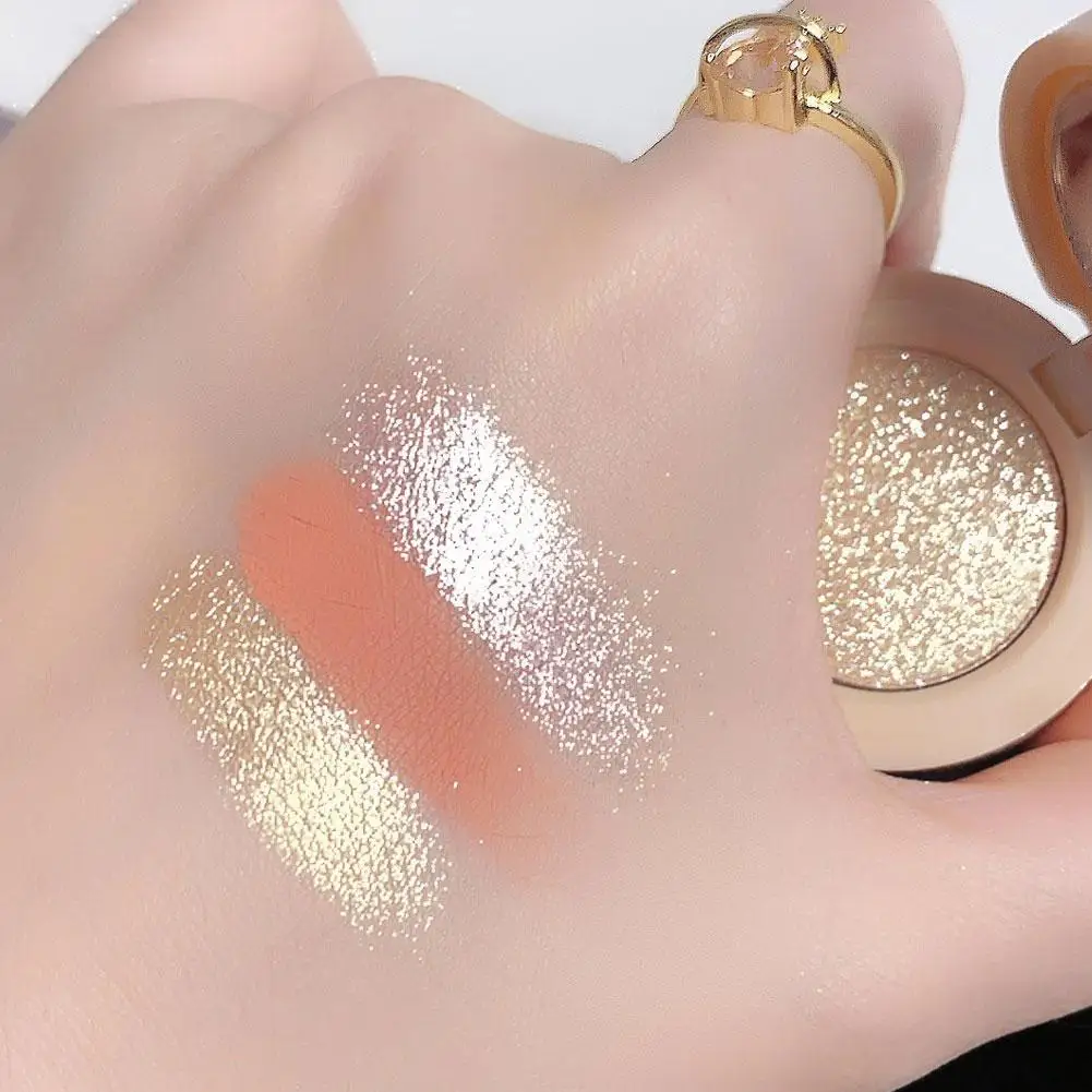 3 In 1 Matte Highlighter Blush Palette Pearly Blush Shiny Eyeshadow Multifunctional Face Makeup Palette women Cosmetics hot 6