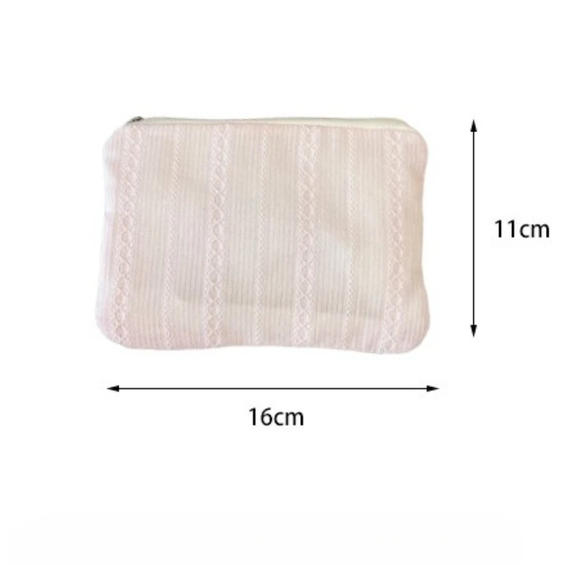 New Stripe Mini Makeup Lipstick Storage Pouch Coin Purse Cute Women Cosmetic Organizer Bag Sanitary Napkins Storage Bag 6