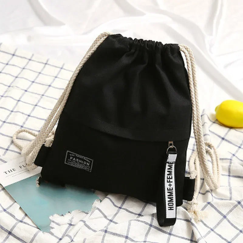 

Bag Double Shoulder Backpack Drawstring Pocket Portable Casual Backpack Women Men Travel Backpack
