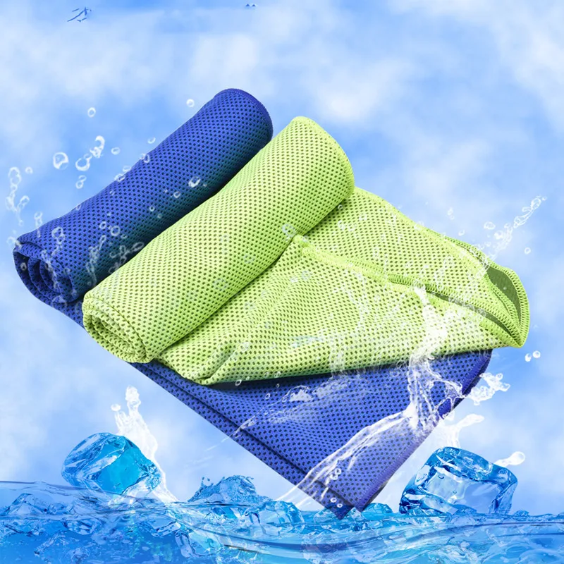 1pc 30*90cm Cool Sports Towels Polyester Fiber Ice Cooling outdoor Towel Fitness Gym Running Quickly Dry Cold Towel Random Color 4