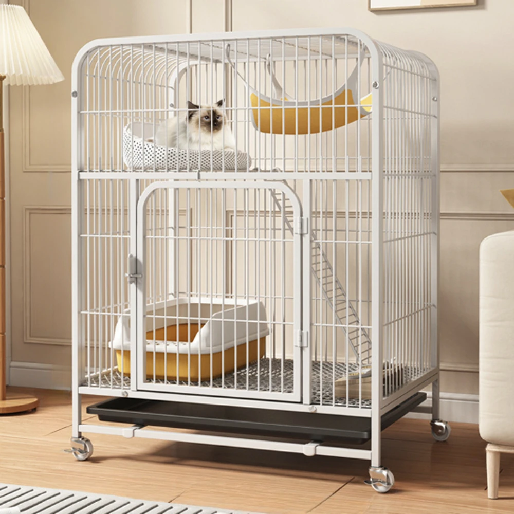 Iron Cat Cage Pet Villa Duplex Luxury For Pets House And Kitten Nest Modern Creativity Cat's Nests Large Space Activity Cat Cage