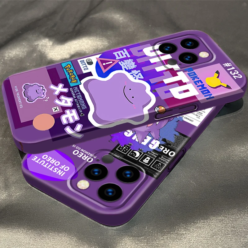 Pokemon Gengar Psyduck Custodia Per Telefono Con Pellicola Per Cartoni Animati Per Apple Iphone 14 13 12 Mini 11 Xs Pro Max X Xr 8 7 Plus Se Custodia 