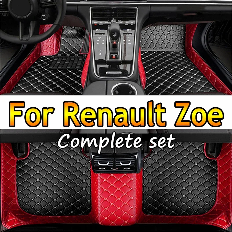

Leather Car Floor Mats For Renault Zoe E-Tech Electric 2012~2022 5seat Anti-dirt Car Carpet Floor Mat Car Accessories Interior