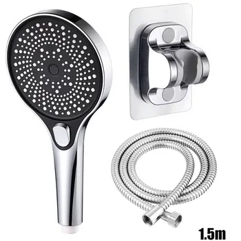 Soffione doccia a grande schermo modalità 3 velocità accessori per doccia portatili forniture per il bagno manopola per doccia set completo di accessori 1