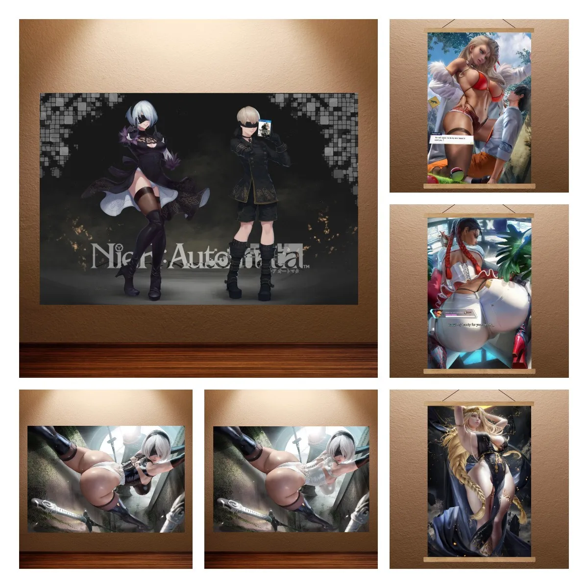 Nier Automata Poster Videogioco Poster Canvas Wall Art Painting Bedroom Wall Decor Hanging Painting Scroll Painting Home Decor