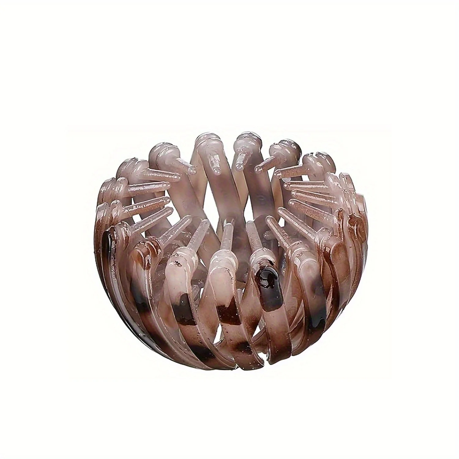 Fashionable Bird's Nest Magic Hair Clip for Women,Ponytail Hairband,Retro Geometric Elastic Hairband,Round Bun Hair Clip