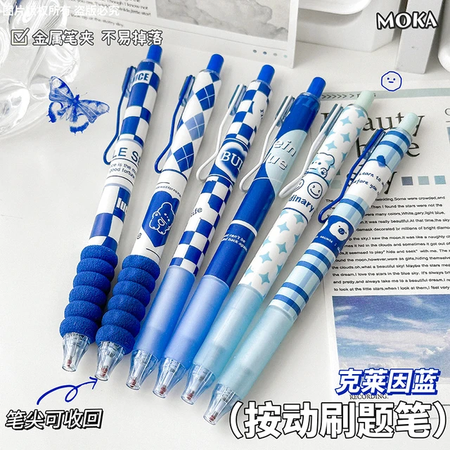 6pcs Cute Pens Black Ink Kawaii Gel Pens Japanese Stationery School  Supplies Aesthetic Stationery Pen Set Back To School - AliExpress