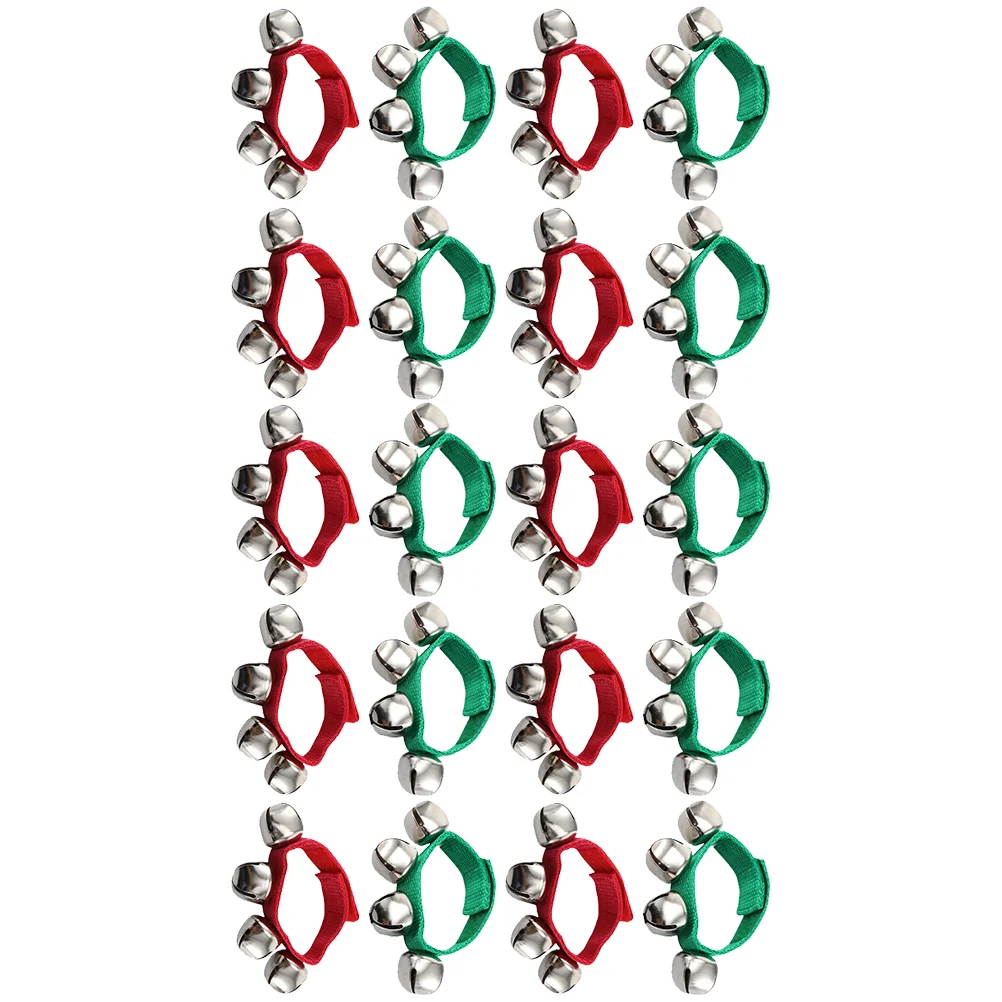 20 Pcs Hand Chain The Bell Wristband Bells Dance Bracelets Music Instrument Toy Handheld Game Baby