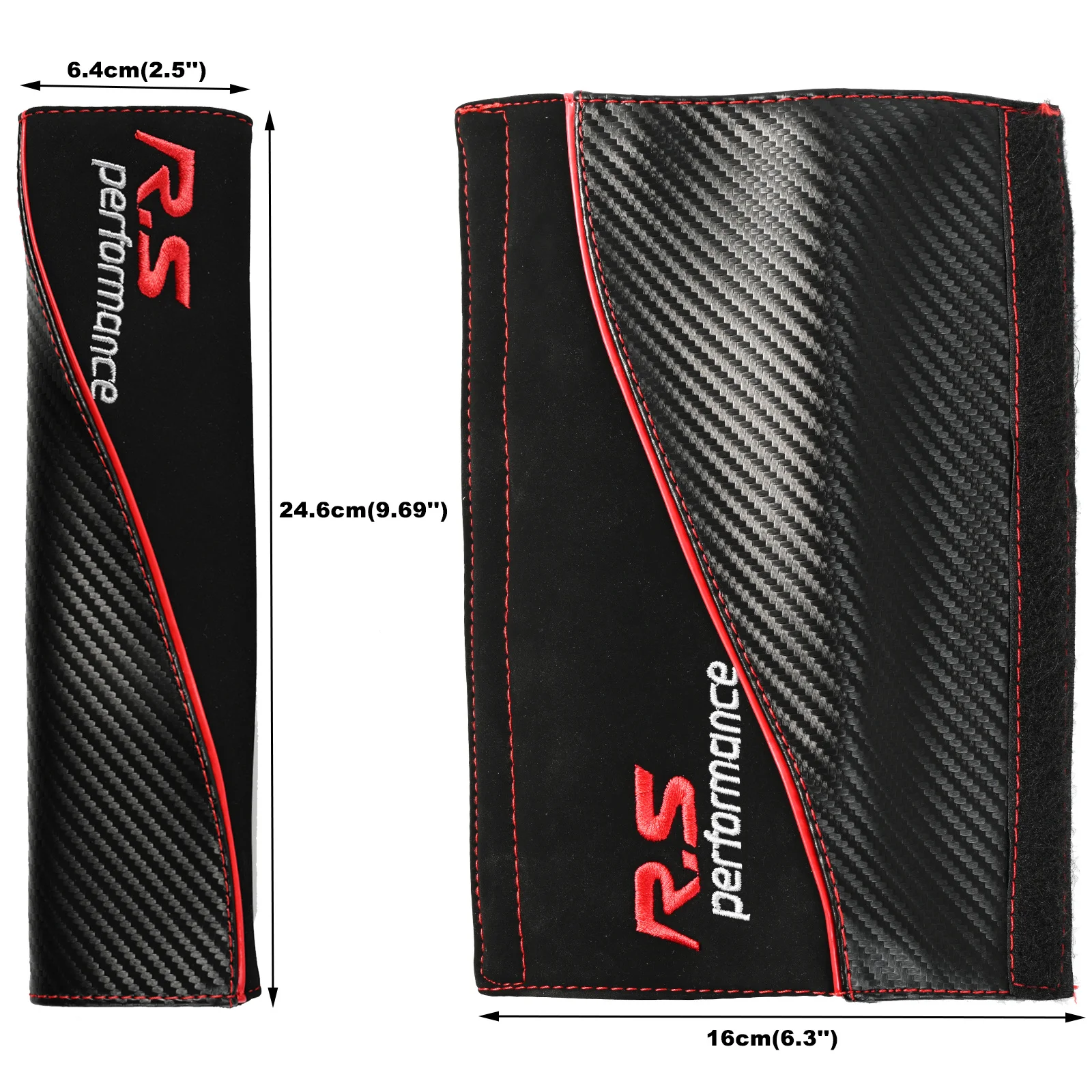 Paar Carbon Faser Auto Sicherheitsgurt Abdeckung Pads Universal Wildleder Schulter Kissen Schutz Fahrzeug Sitzgurt Innen Zubehör – Detail 2