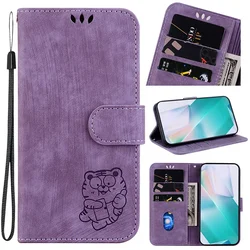 Leather Wallet Phone Case with Card Slot Holder for Infinix Smart 5 (Purple)