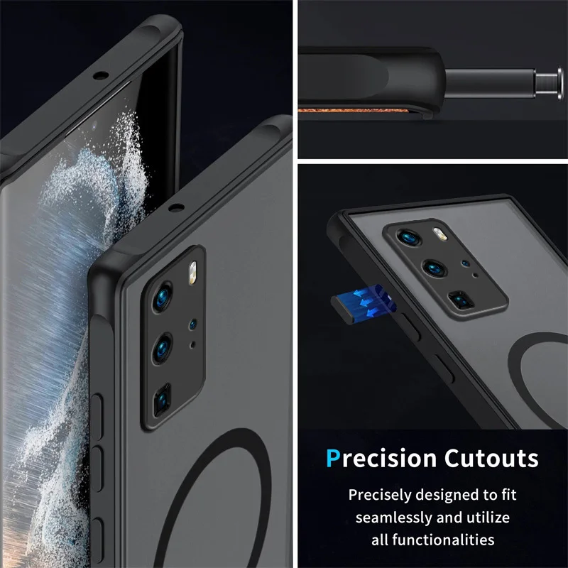 Stylish Magnetic Suction Phone Case with Shock-Absorbing Soft Edges