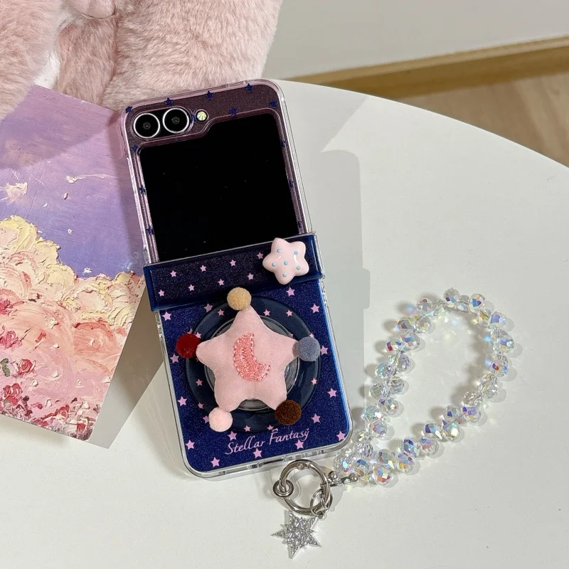 Korean Polka Dot Magnetic Phone Case with Magsafe Star Stand - Stylish and Durable Cover