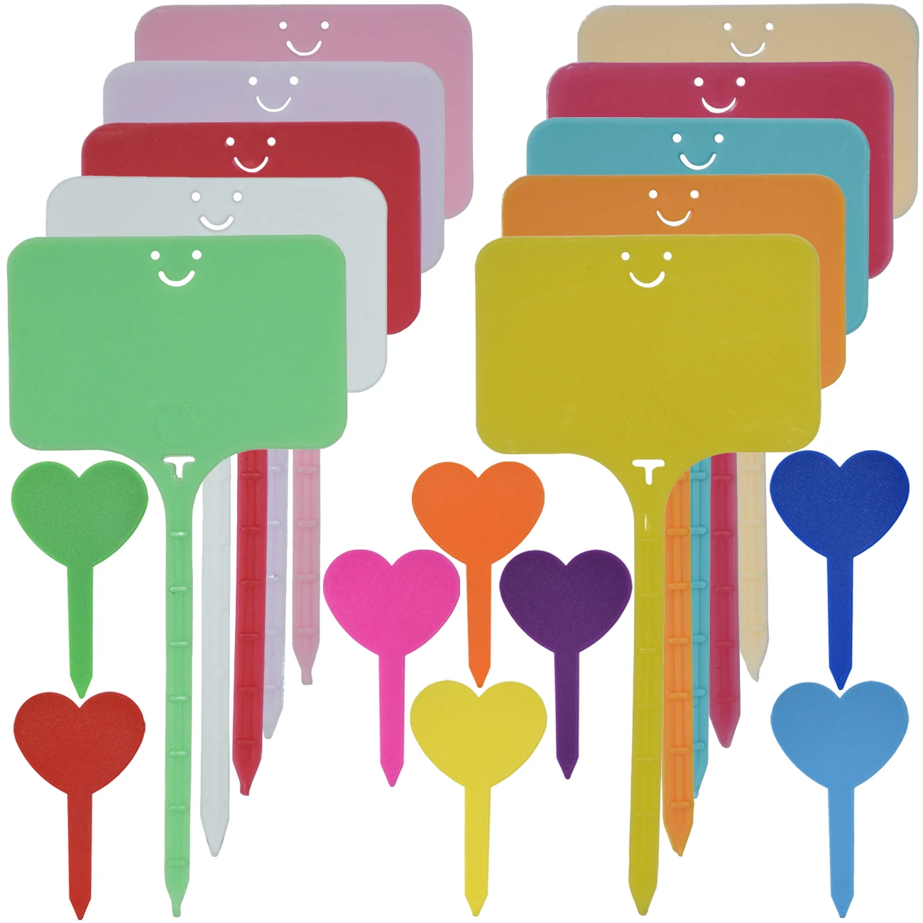 

50pcs Waterproof Plant Markers Plastic Plant Tags Gardening Plant Marker Heart Shape Label Tools Garden Pots & Planters Supply