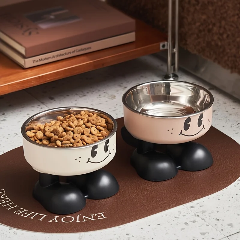 Elevated Pet Feeding Station Stainless Steel Raised Bowl Stand_voghion.com