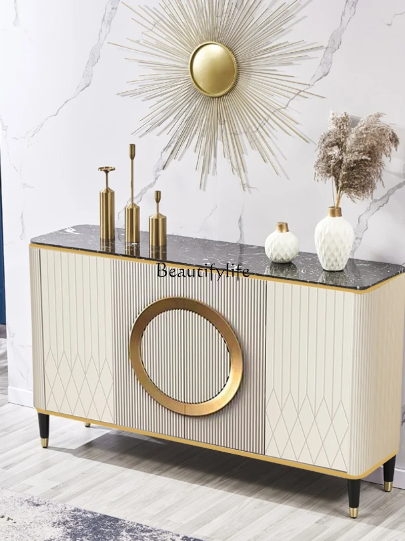 

Affordable Luxury Style Modern Minimalist Wall Marble Storage Sideboard Cabinet Entrance Cabinet