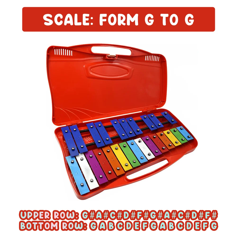 Chromatic Metallophone 25 Notes Xylophone Children's School Xylophone xylophone toys