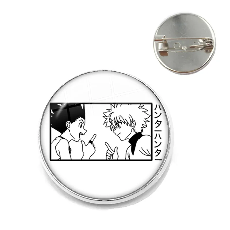Anime Hunter x Hunter Hisoka Testing Glass Dome Pin Badge Cosplay Kurapika Killua Zoldyck GON·FREECSS Number Brooch Gift