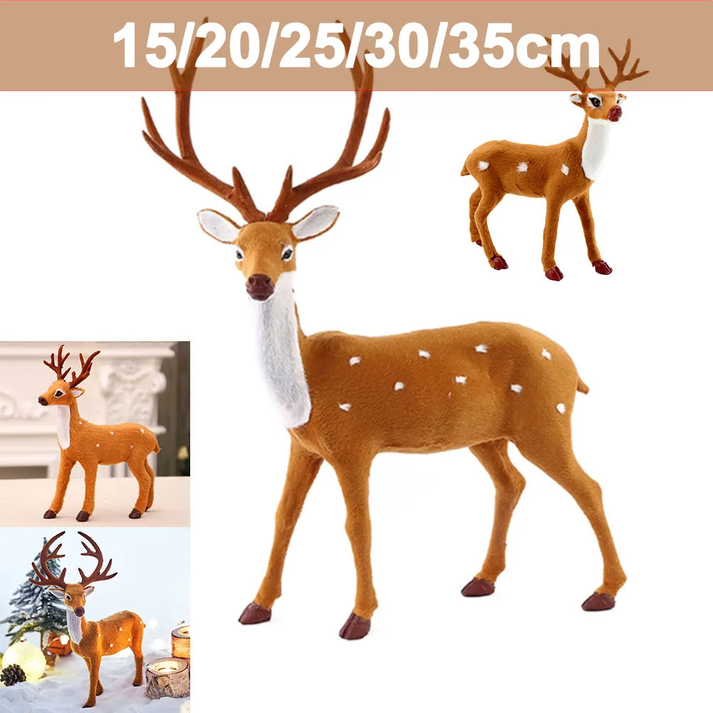 Peluche Alce Di Natale 30 Cm - Morbida Bambola Natalizia Per Decorazione E Regalo - Confezione Sottovuoto
