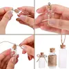 Lovely Small Bottle Tiny Clear Empty Wishing Glass Message Vial With Cork Stopper mini Containers 5