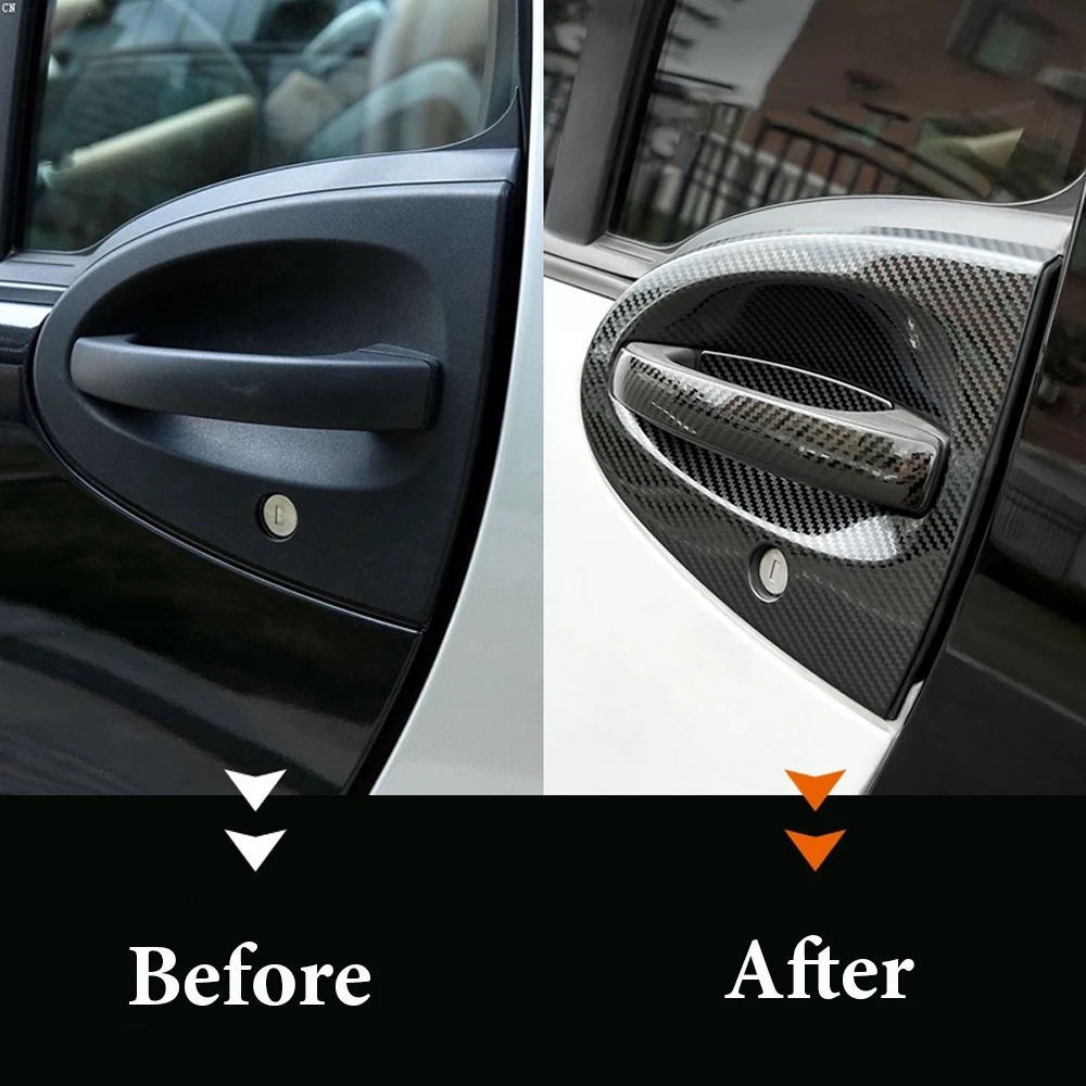 

High quality For Smart Fortwo W451 2009 2010 2011 2012 2013 2014 2015 Style Car Exterior Door Handle Cover Trim Replacement