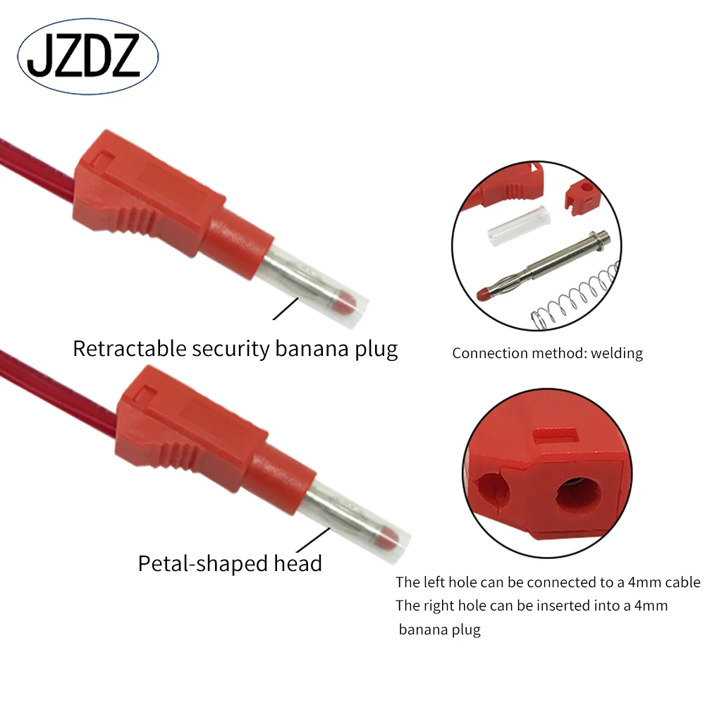 JZDZ 5pcs Multi-meter Test Leads 100cm Cable Wire Line  4mm Security Banana Plug  Electrical Test Tool DIY J.70022