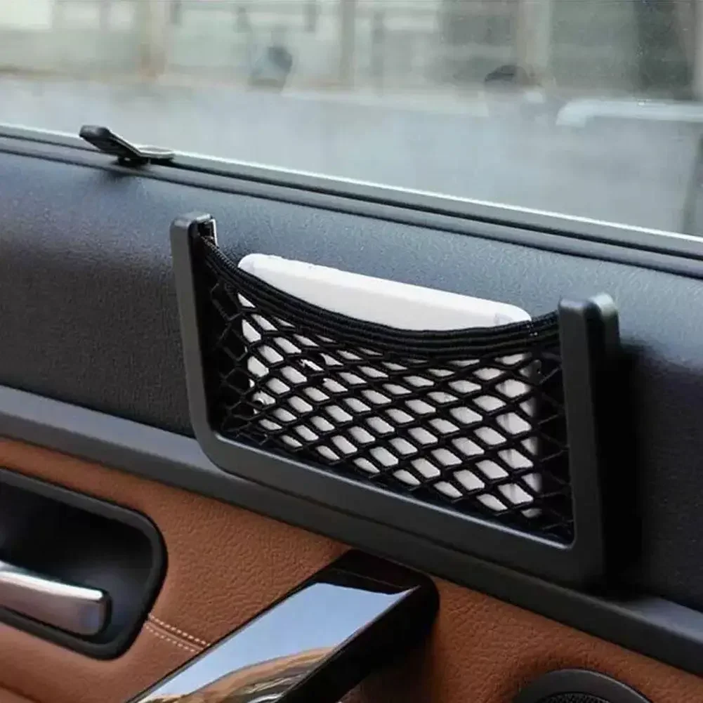 Car Storage Net Bag Phone Holder Mesh Net Pocket Organizer