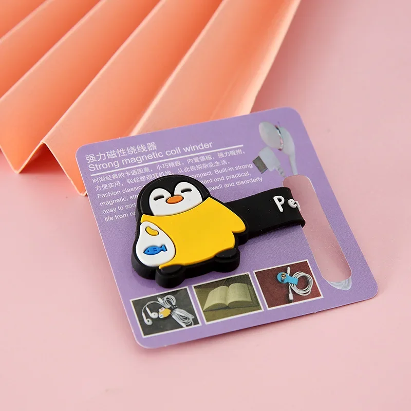 

Silicone Cartoon Cable Holder Organizer Magnetic Headphone Winder Desktop Cable Management Earphone Clip Organizer Cable