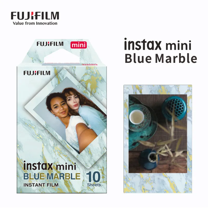 10-30장 후지필름 인스탁스 미니 블루 마블 프레임 필름 (후지필름 인스턴트 미니 11, 9, 8, 7s 카메라용, SP-1/2 프린터용, 링크)