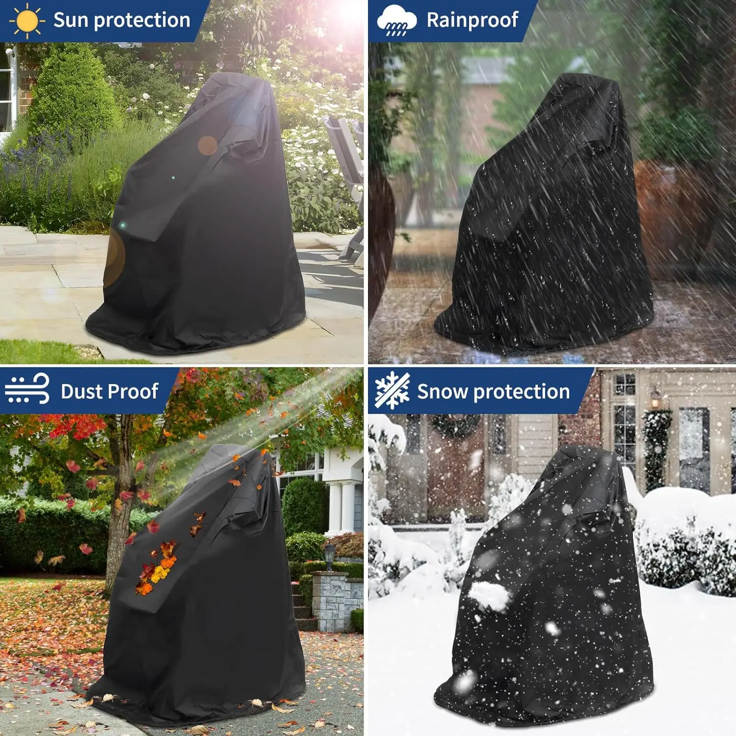 Wheelchair Cover Electric Mobility Scooter Cover Outdoor Protector from Dust Dirt Snow Rain Sun Rays Rolling Walker Cover