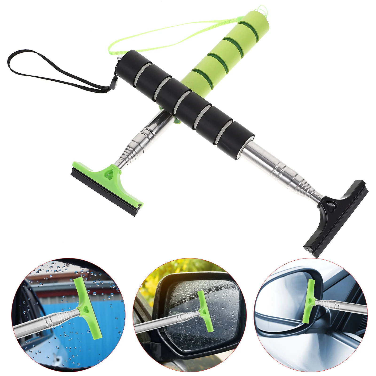 

Car Rearview Mirror Wiper Retractable Side Mirror Squeegee Telescopic Auto Mirror Cleaner Portable Cleaning Tools