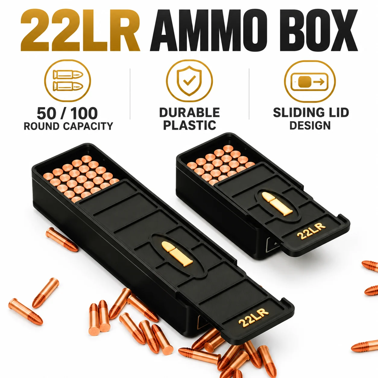  slider image of .22LR Ammo Storage Box