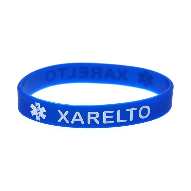 1PC/7PCS XARELTO Silicone Rubber Wristband Adult Size 7 Colors 2