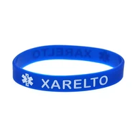 1PC/7PCS XARELTO Silicone Rubber Wristband Adult Size 7 Colors 2