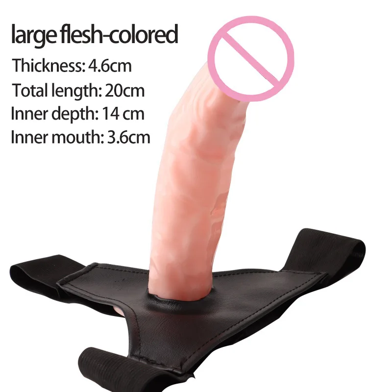 Men Strap On Dildo Panties Wearable Hollow Penis Lengthen Sleeve Strapon Dildo Pants Harness Belt for Man Sex Toys For Woman Gay