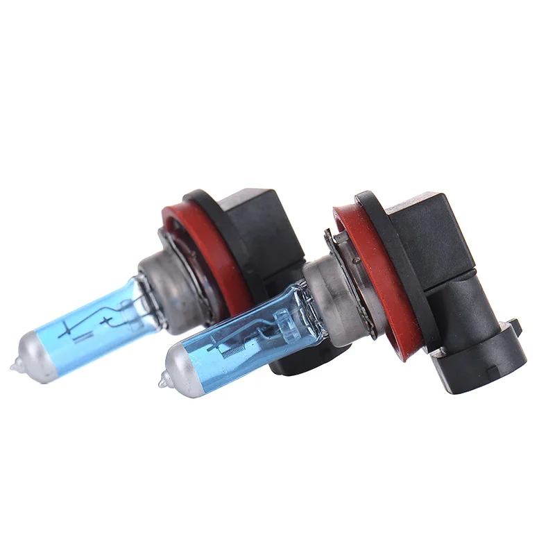 2Pcs H11 6000K Halogen Xenon Bulbs Gas Halogen Headlight Bright Lamp Bulbs 100W DC 12V High Quality Car Lighting Part cloudy headlights