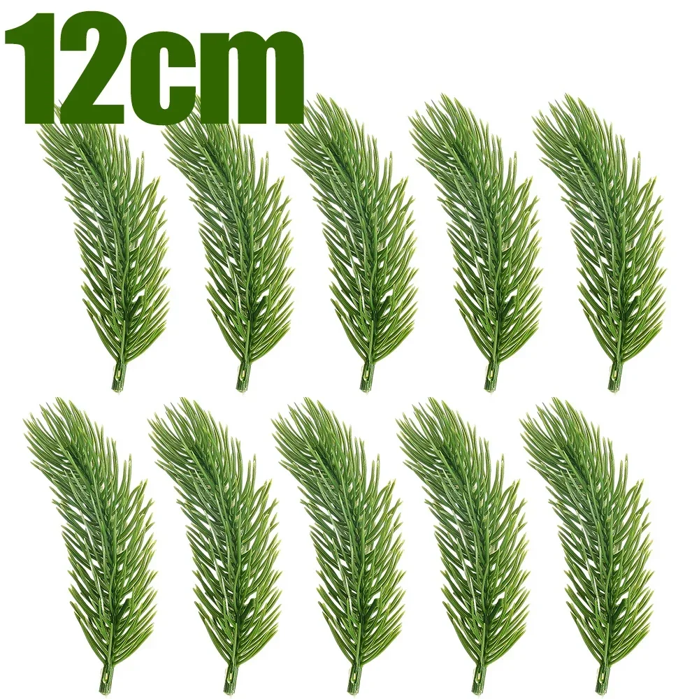 Mini Artificial Pine Needles for Festive Home Decoration - Set of 10