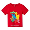 Kids Summer Short Sleeve Girls & Boys T shirt The Sesame Street Elmo Cartoon Print Children's T-shirt Funny Baby Clothes 5