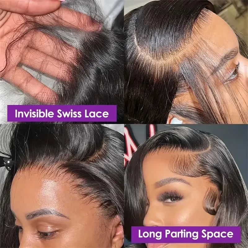 Body Wave 13X4 13X6 Hd Transparent Lace Front Human Hair Wigs Brazilian Virgin Hair Pre Pluck Lace Wigs 5x5 4x4 Closure Wig