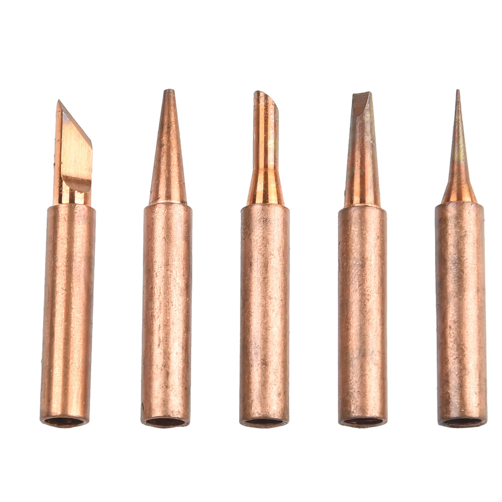 5PCS 900M Soldering Iron Tips Set Welding Nozzle I/B/K/3C/2.4D Copper Iron Tip Solder Heads Welding Tip Tool Solder Irons Bit