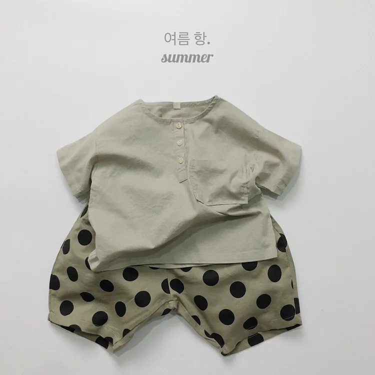 어린이용 리넨 도트 반바지, 신축성 허리, 느슨한 캐주얼, 다용도, 얇은 어린이, 남아용 반바지, 여름 2024