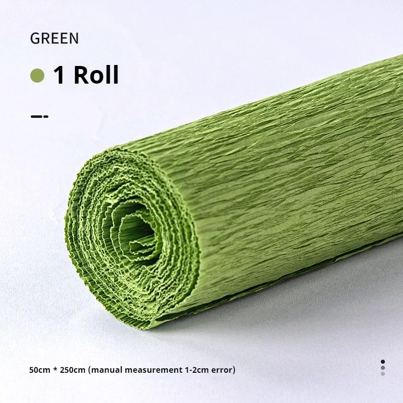 Vibrant Handmade Crepe Paper Roll for DIY Crafts & Decor - 250x50cm
