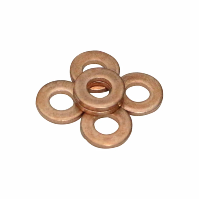 50 pcs DEFUTE 7x15mm common rail injector nozzle copper gasket for diesel engine injector sealing
