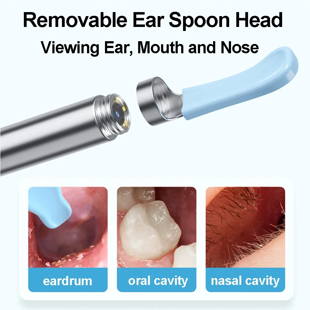 Smart Visual Ear Cleaner With Camera 6 LED Lights 4.0mm Lens Ear Wax Removal Tool 800W Pixel HD Camera Ear Endoscope Earpick