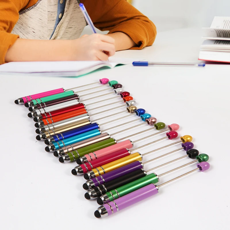 Penna a sfera con perline Touch Screen fai-da-te penne a sfera riutilizzabili Creative penne di cancelleria carine per la scrittura di forniture per ufficio scolastico