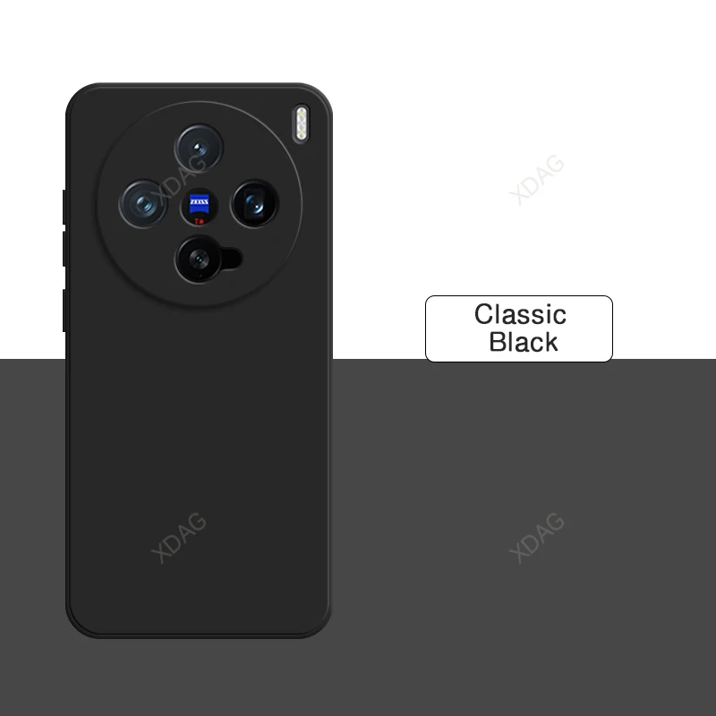 Premium Liquid Silicone Phone Case with Lens Protection - Classic Soft Back Cover