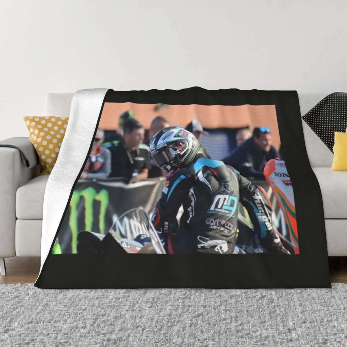Michael Dunlop Isle Of Man Tt 2018 Coperta Da Tiro Designer Coperte Invernali Calde