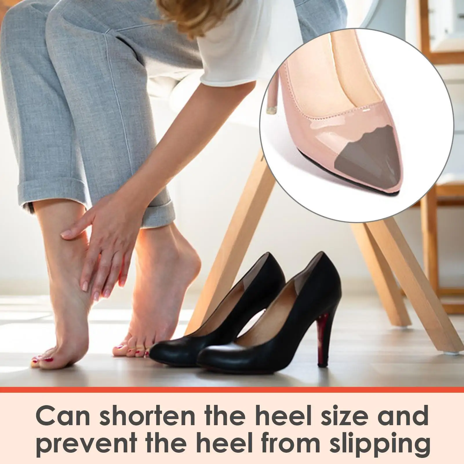 1 Paar PU-Schaum High-Heel Zehenpolster Schuheinlage Große Schuhe Zehenfüller Kissen Schmerzlinderung Schutz Schuhzubehör – Detail 7